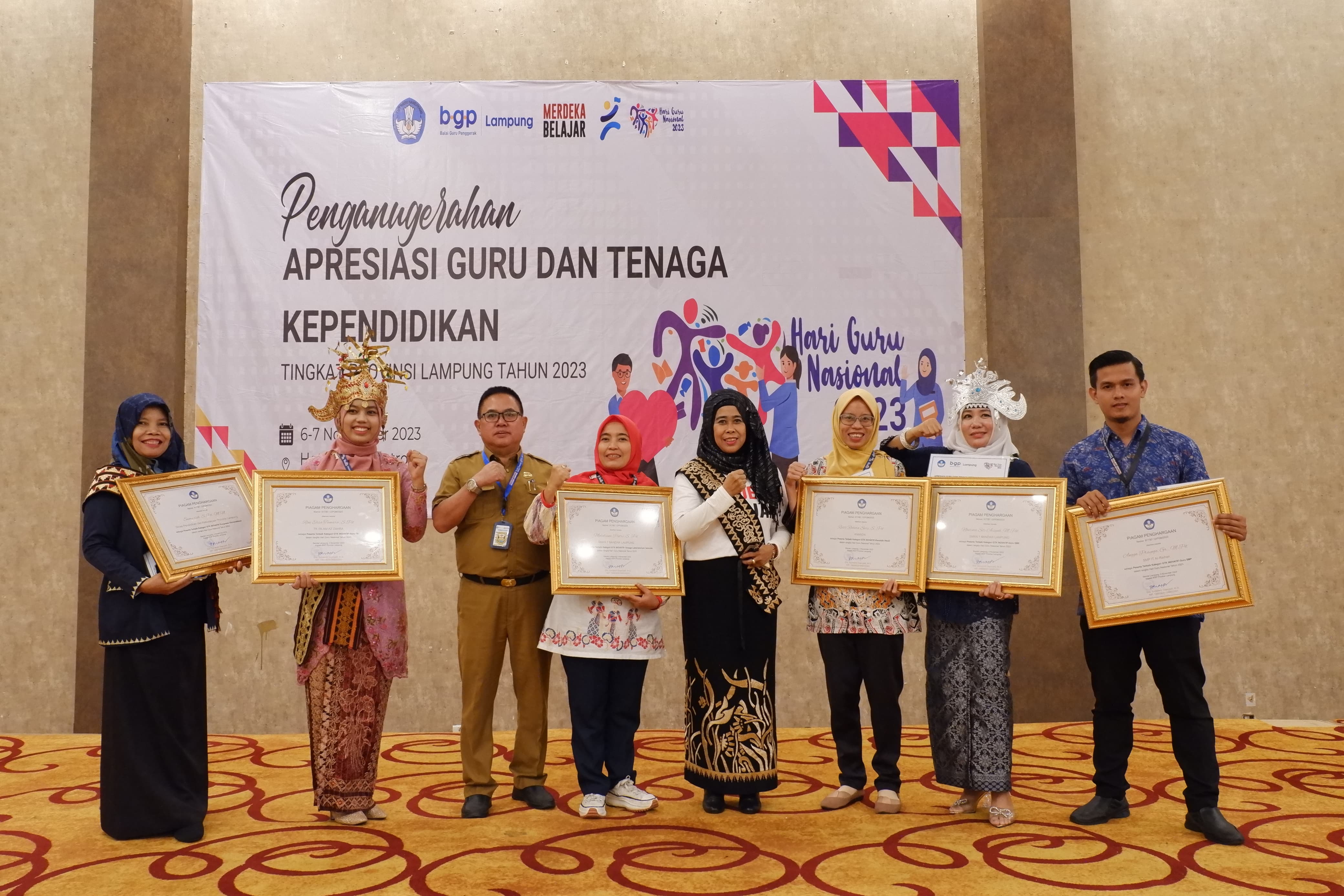 23 Guru dan Tenaga Kependidikan Asal Lampung Masuk Seleksi Apresiasi GTK Tingkat Nasional 