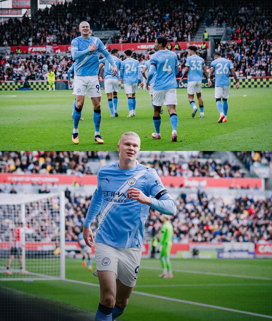 Haaland Antar Manchester City Menang Tipis atas Brentford 1-0