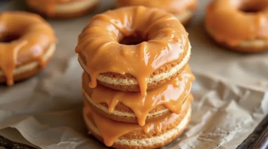 Donat Labu Fluffy dengan Isian Krim Lumer, Cocok Jadi Camilan Rumahan