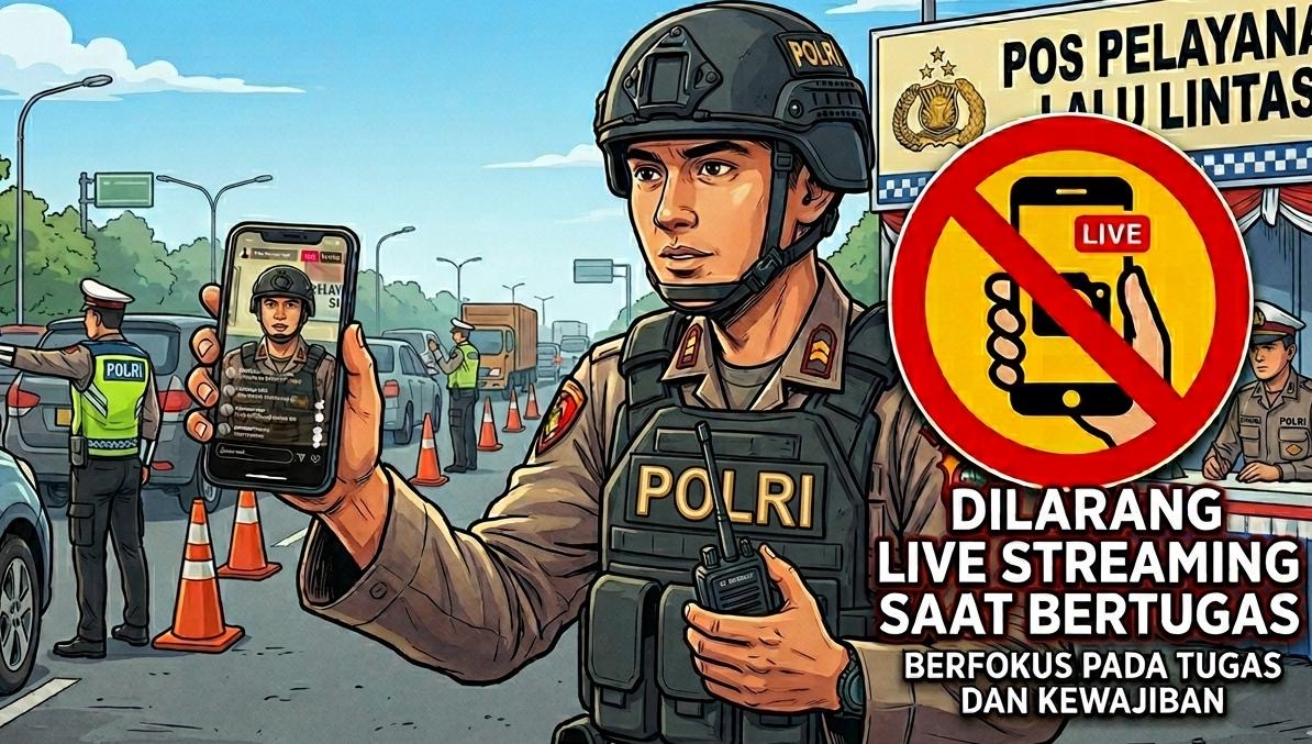 Polda Lampung Tegaskan Larangan Anggota Siaran Langsung Saat Bertugas