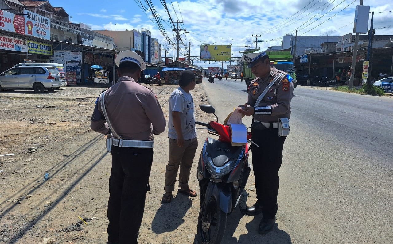 135 Pengguna Jalan di Tulang Bawang Ditindak Polisi, Mayoritas Tidak Memakai Helm