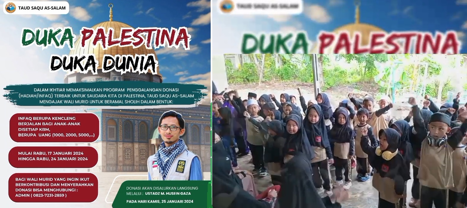 Pentingnya Melatih Empati Anak Sejak Usia Dini, Siswa TAUD Saqu Assalam Donasi Palestina