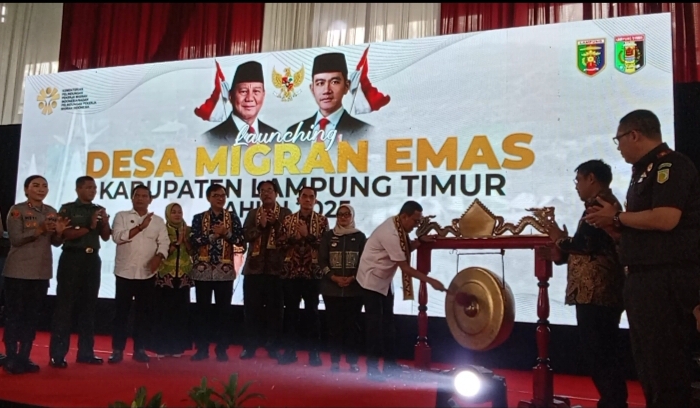 Menteri P2MI Launching Desa Migran Emas, Lamtim Terbanyak di Lampung ke 8 Nasional