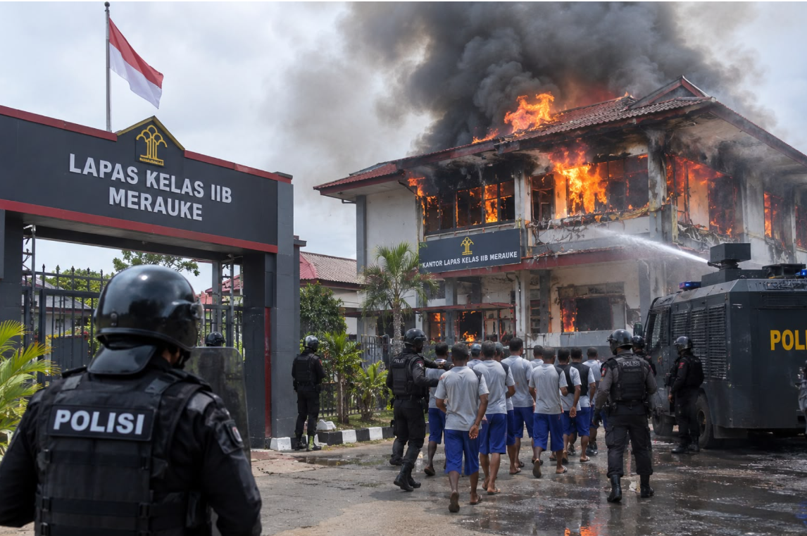 Razia HP Berujung Kerusuhan, Kantor Lapas Merauke Terbakar. Apa yang Terjadi?