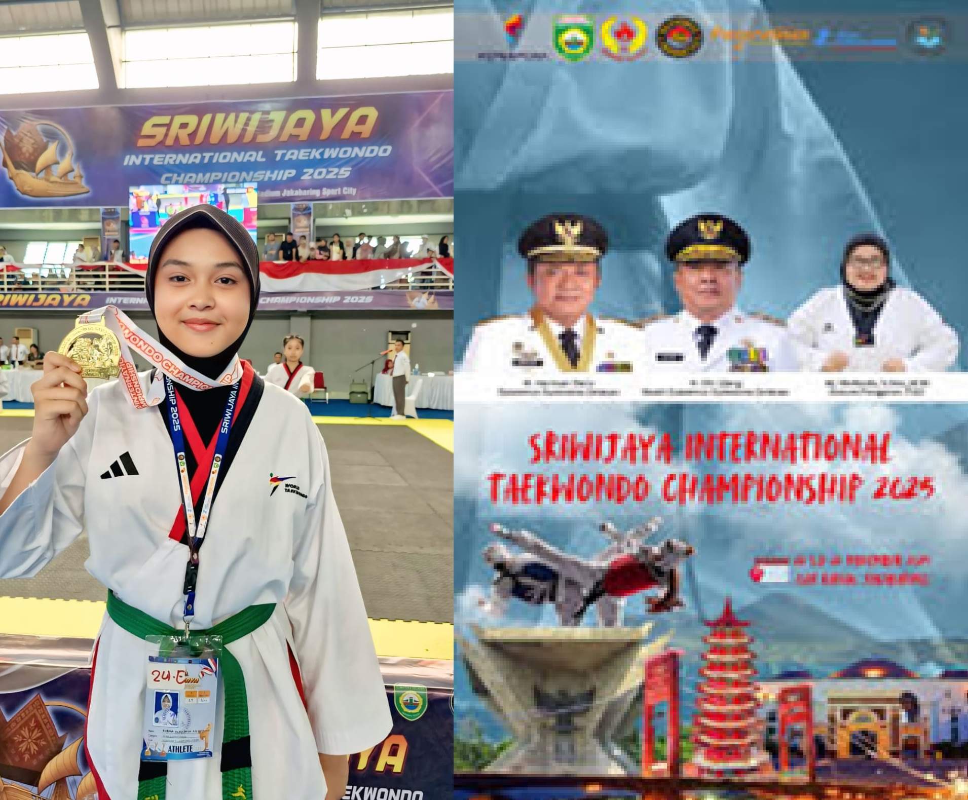 Lampura Bawa Pulang 16 Medali, Siswi SD Muhammadiyah Kobum Raih Medali Emas Kejuaraan Taekwondo Internasional 