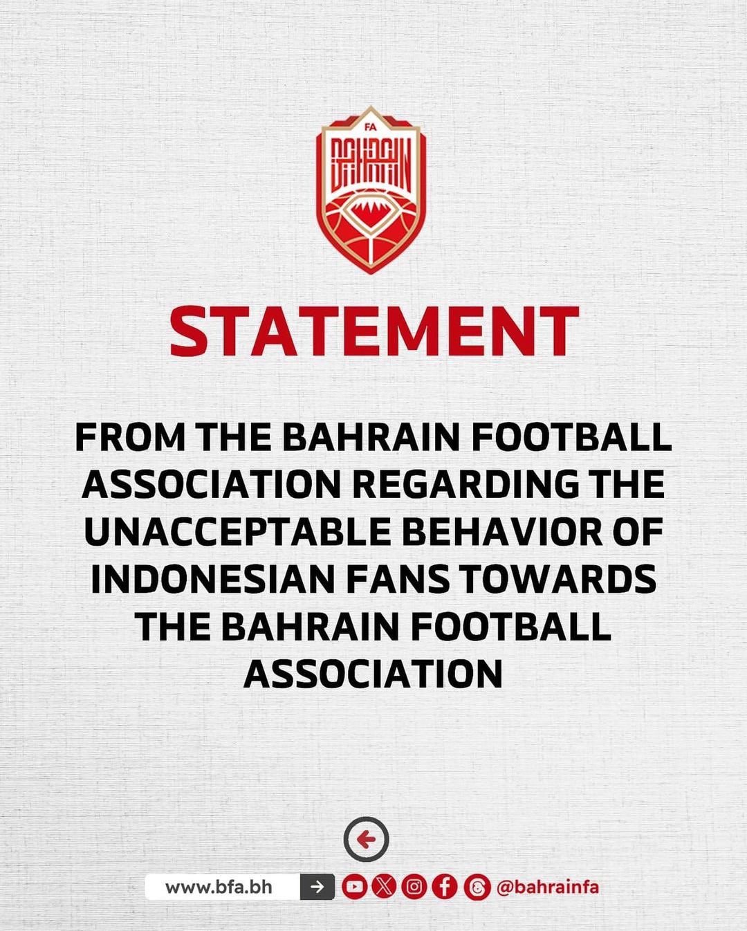 Bahrain Mengajukan Penolakan Ke AFC Untuk Bermain Di Indonesia, Ini Respon PSSI!