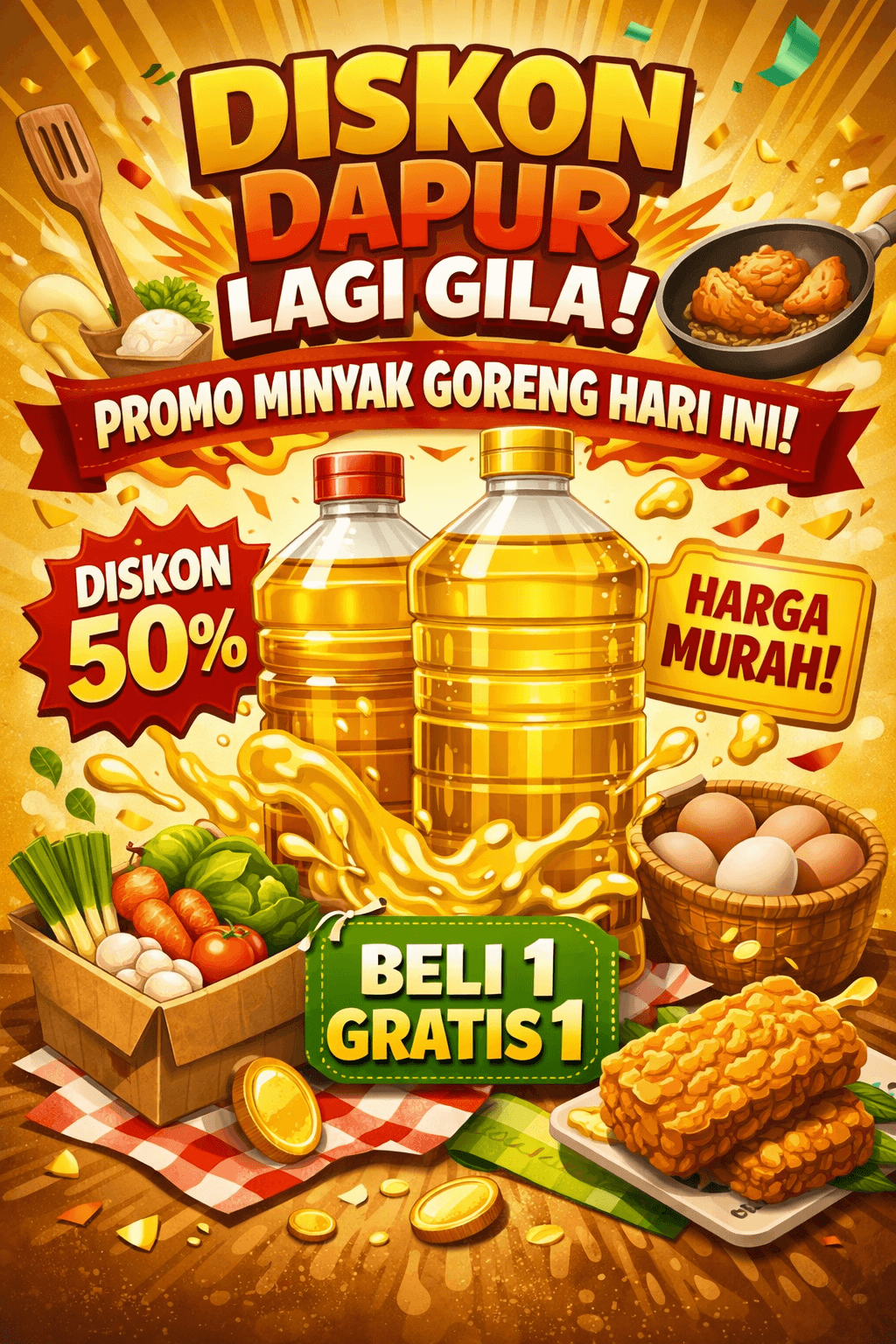 Diskon Dapur Lagi Gila! Promo Minyak Goreng Hari Ini, Harga Turun Mulai Rp29 Ribuan
