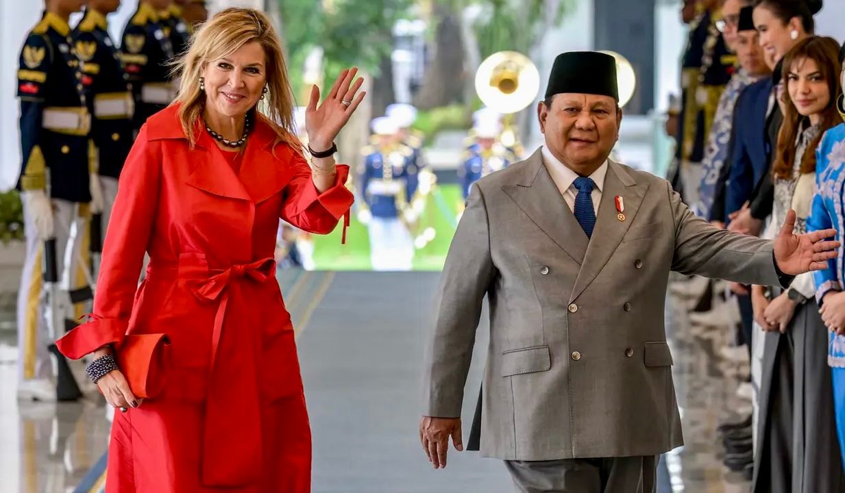Prabowo Sambut Hangat Ratu Belanda Maxima di Istana Merdeka