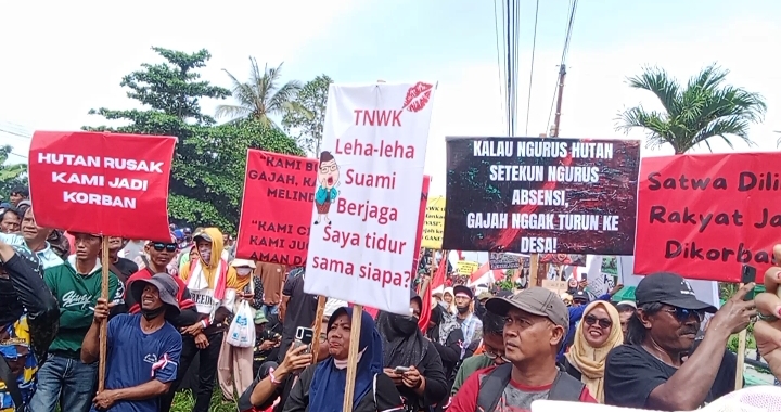 Ribuan Warga Tuntut Balai TNWK, Jalintim Terblokir Hinga 5 Kilometer 