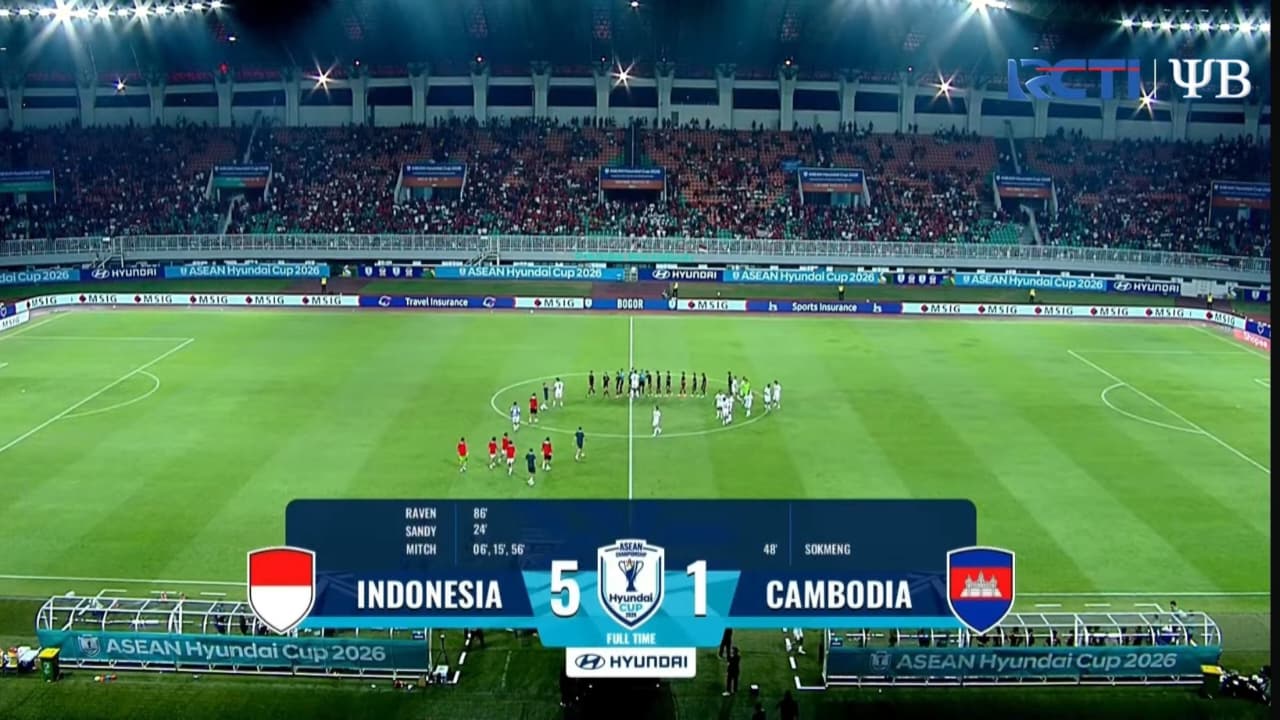 Timnas Indonesia Hajar Kamboja 5-1 di Piala AFF 2026
