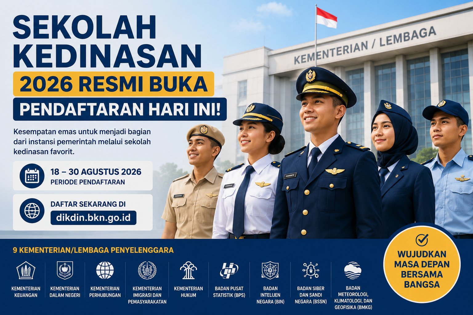 Sekolah Kedinasan 2026 Resmi Buka Pendaftaran Hari Ini, Catat Jadwal Lengkapnya