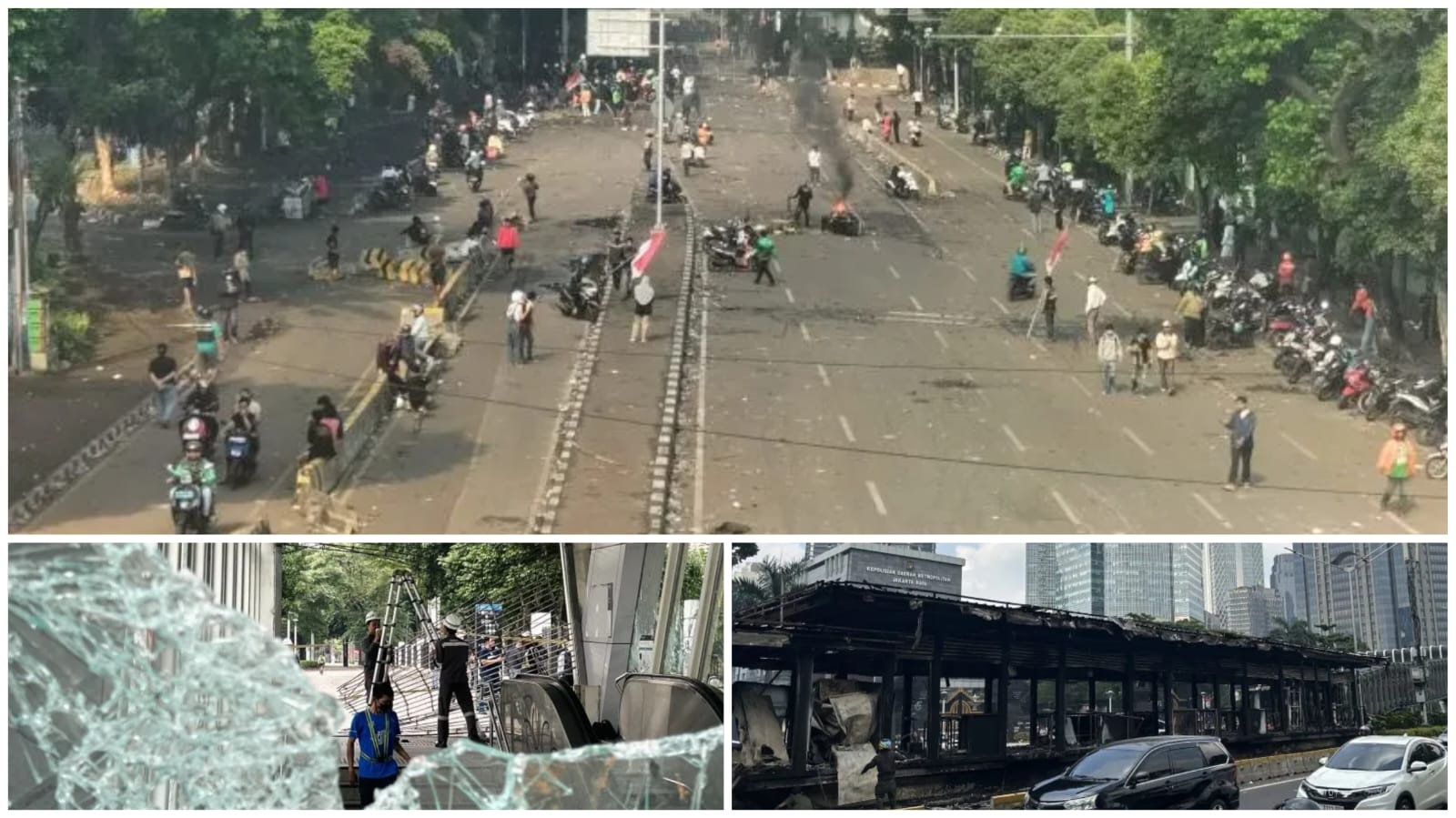 Pasca Demo, Warga Temukan Sisa Kebakaran di Sejumlah Lokasi Strategis