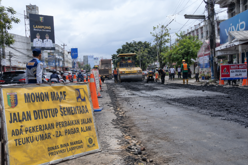 Perbaikan Teuku Umar–ZA Pagar Alam Dimulai, Antisipasi Kepadatan Koridor MBK Jadi Perhatian