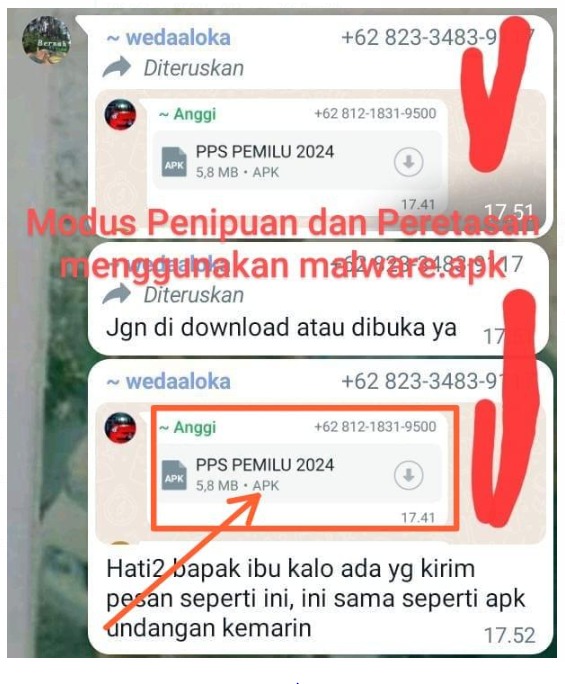 Waspada File PPS Pemilu 2024 APK, Modus Baru Peretasan Ponsel dan Mobile Banking