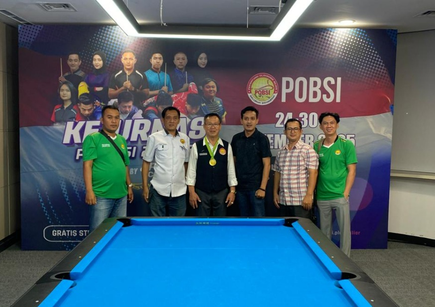 Pebiliar Carom Lampung Sumbang Emas Perdana di Ajang Kejurnas POBSI 2025