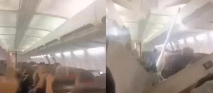 Plafon Kabin Ambrol, Pesawat Boeing 737 Iran Mendarat Darurat