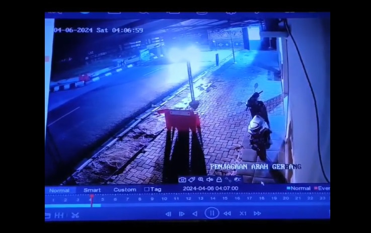 Beredar Video CCTV Kronologi Penembakan Mobil Polisi dan Mapolda Lampung