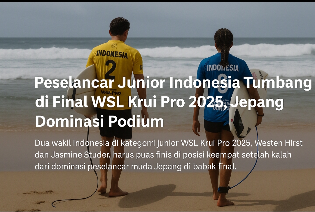 Peselancar Junior Indonesia Tumbang di Final WSL Krui Pro 2025, Jepang Dominasi Podium