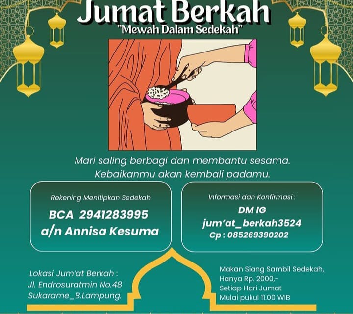 Sedekah Berkah Jum'at Rp2.000: Gerakan Kebaikan dari Warga Sukarame Bandar Lampung
