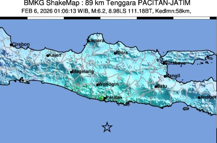 Gempa Pacitan Terasa hingga Yogyakarta, Warga Terbangun dan Panik di Tengah Malam