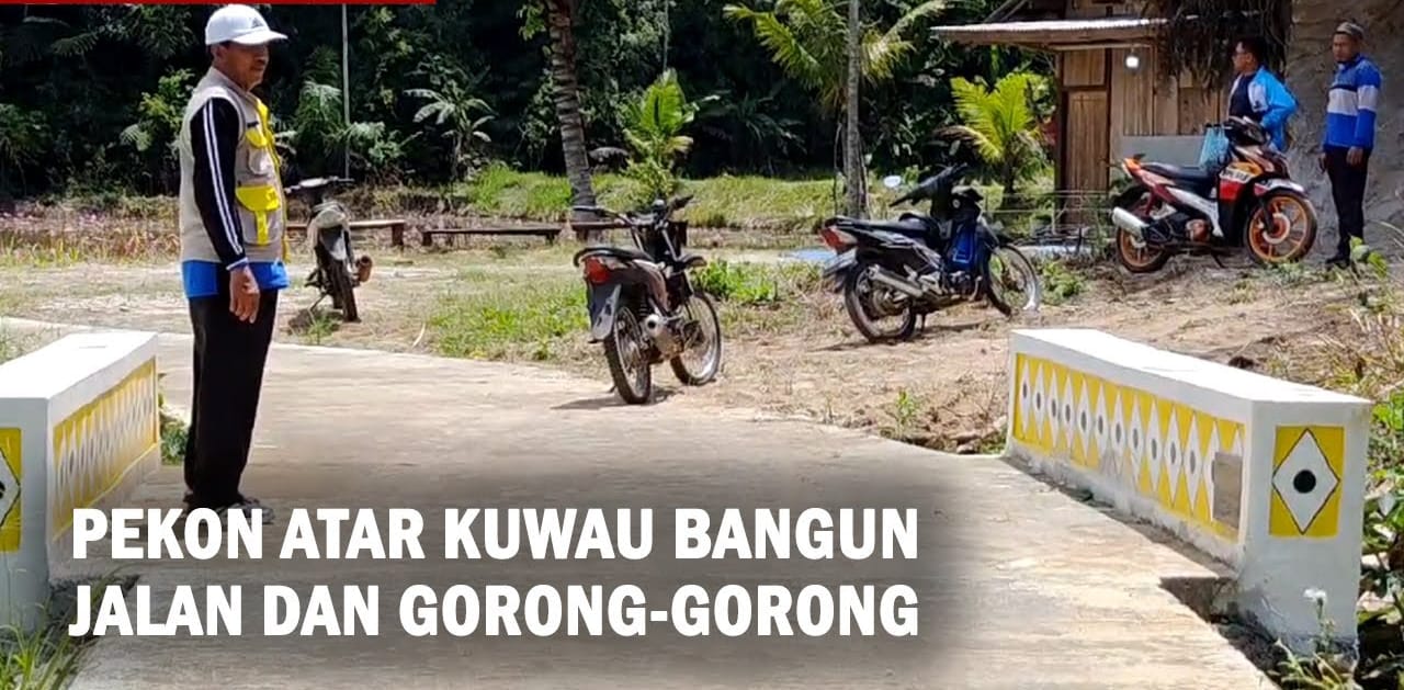 Pekon Atar Kuwau Bangun Jalan dan Gorong-gorong