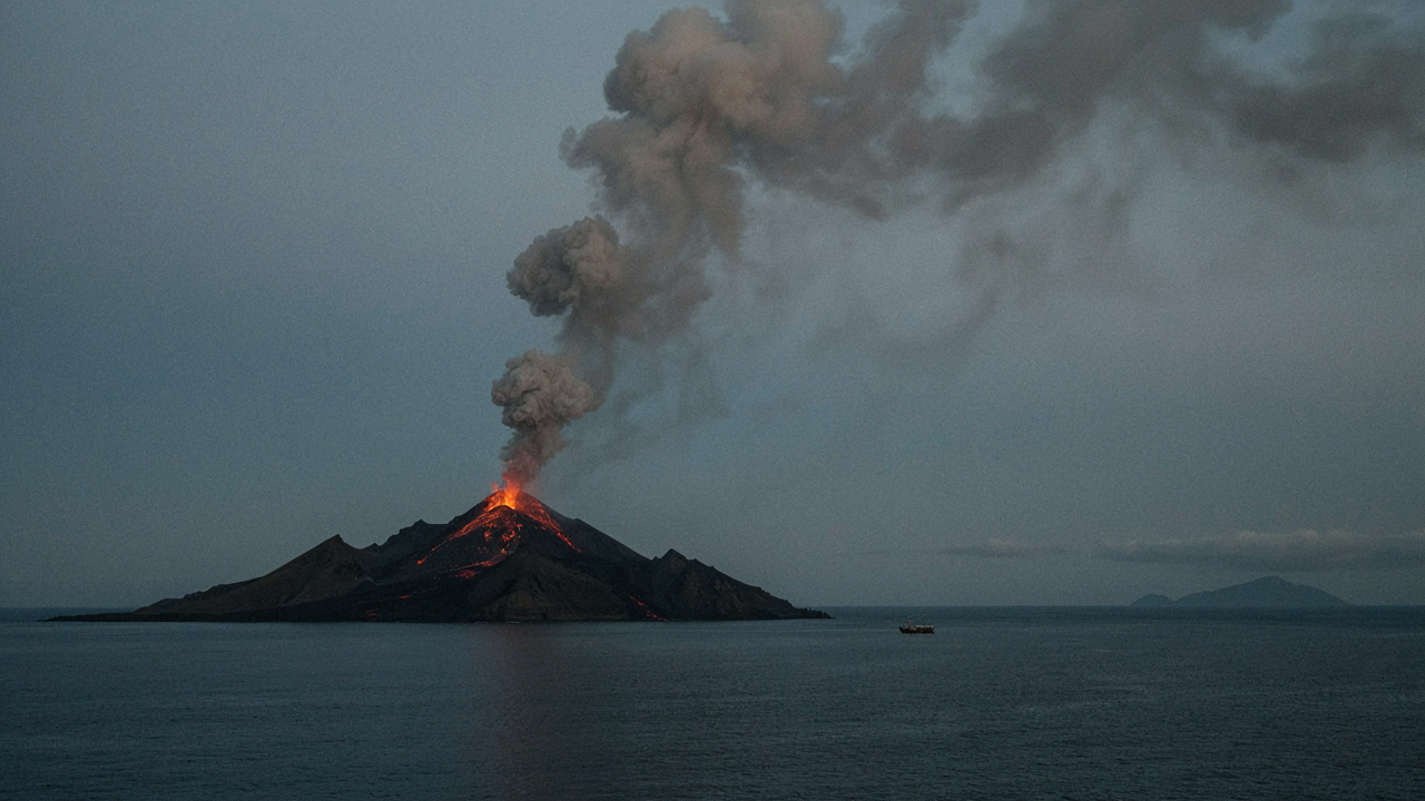 Anak Krakatau Erupsi Tiga Kali, Puluhan Gempa Vulkanik Terekam