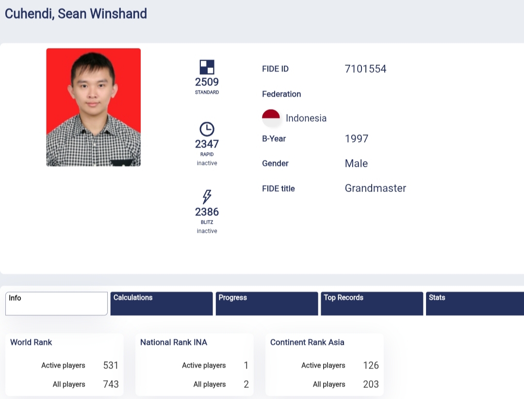 Sean Winshand Cuhendi Resmi Sandang Gelar Grandmaster ke-9 Indonesia