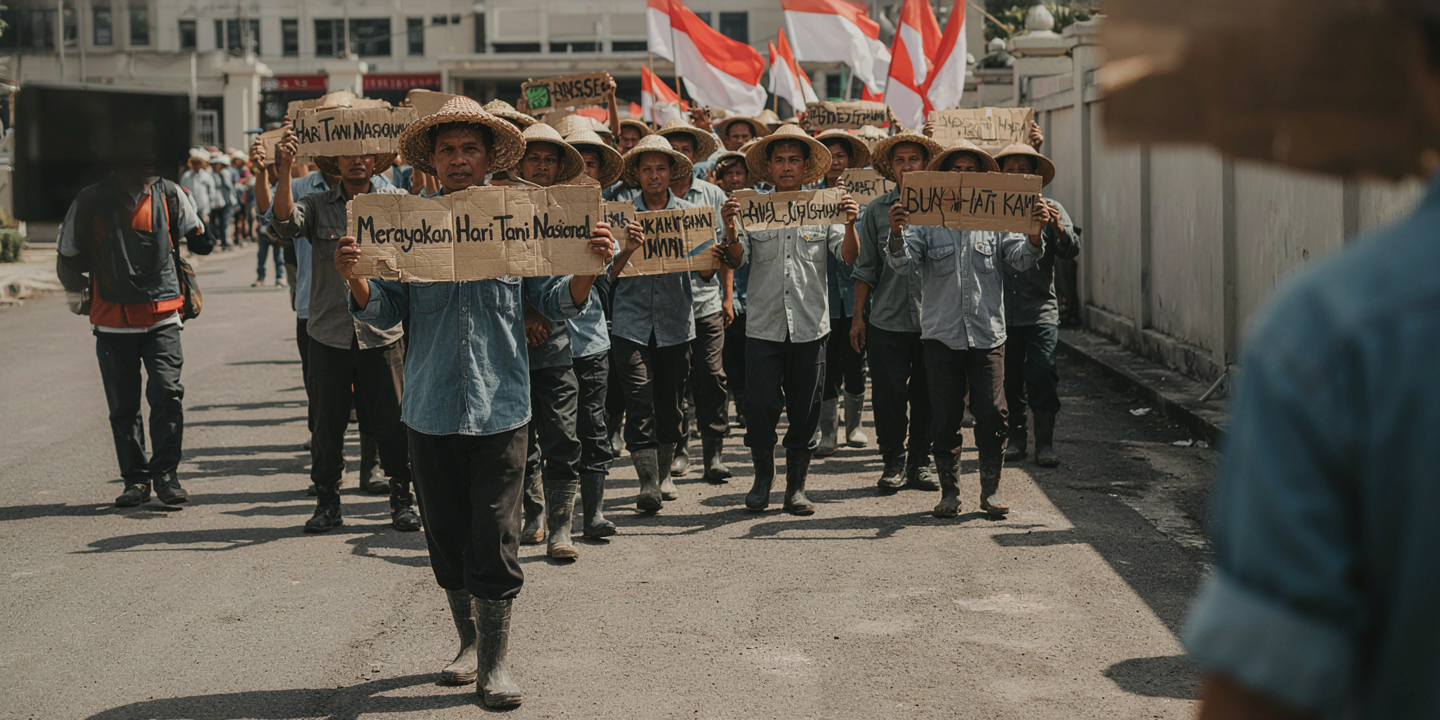 Hari Tani Nasional di Bandar Lampung Diwarnai Aksi, Massa Soroti Konflik Agraria