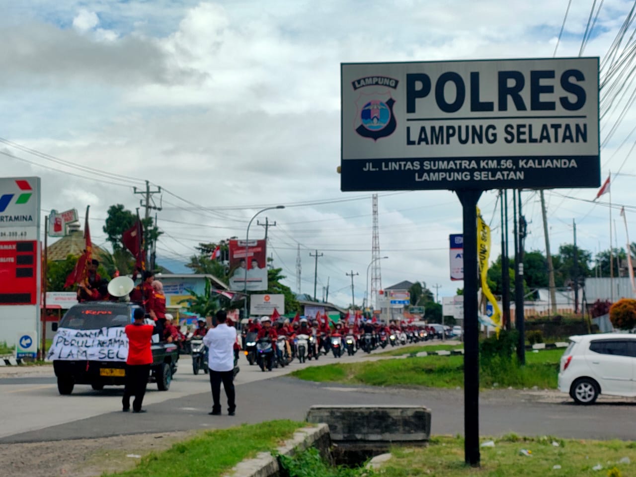 Kriminalitas Tinggi, Polres Lamsel Didemo Mahasiswa 