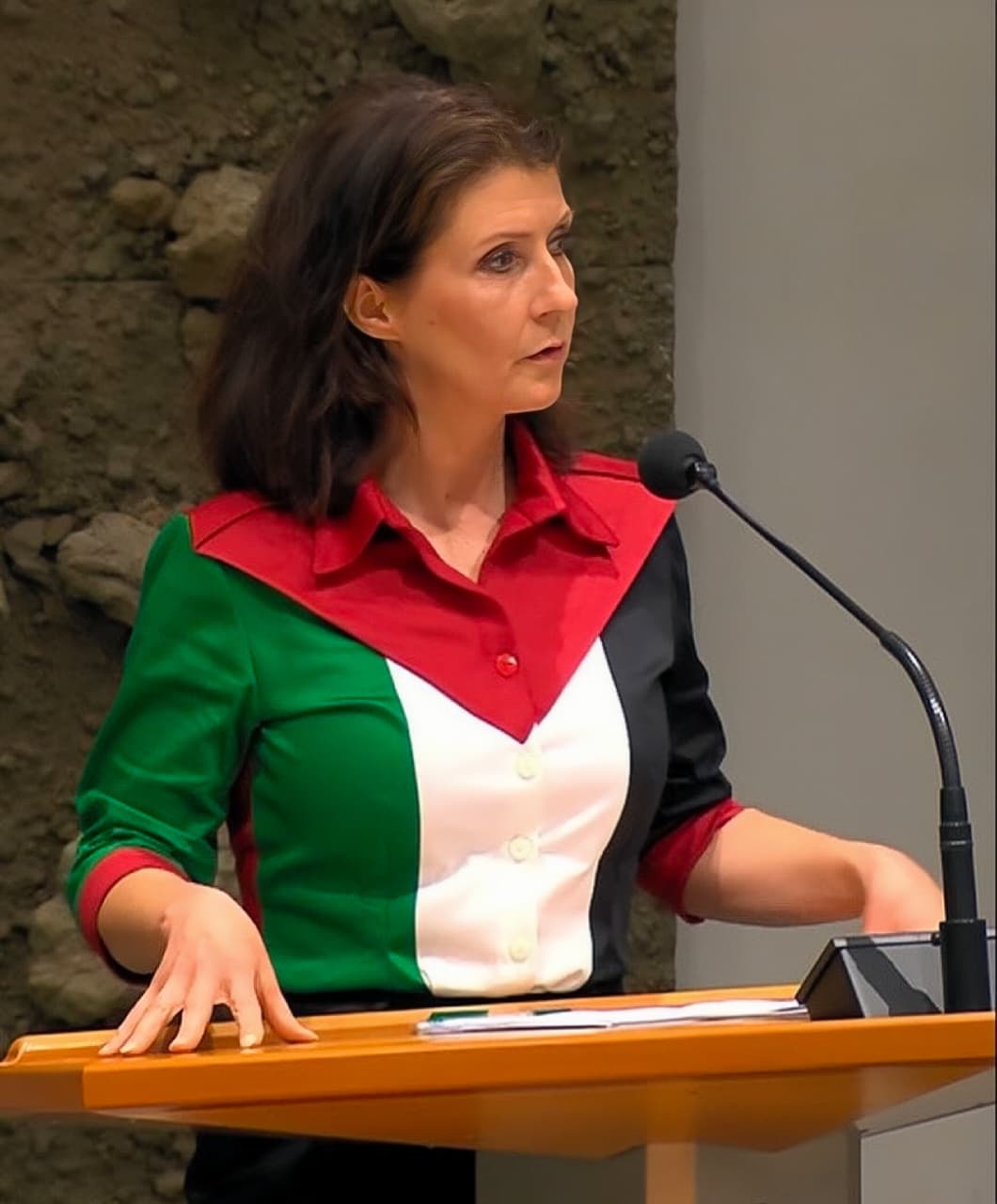 Dilarang Pakai Baju Bendera Palestina, Anggota DPR Belanda Balas dengan Motif Semangka