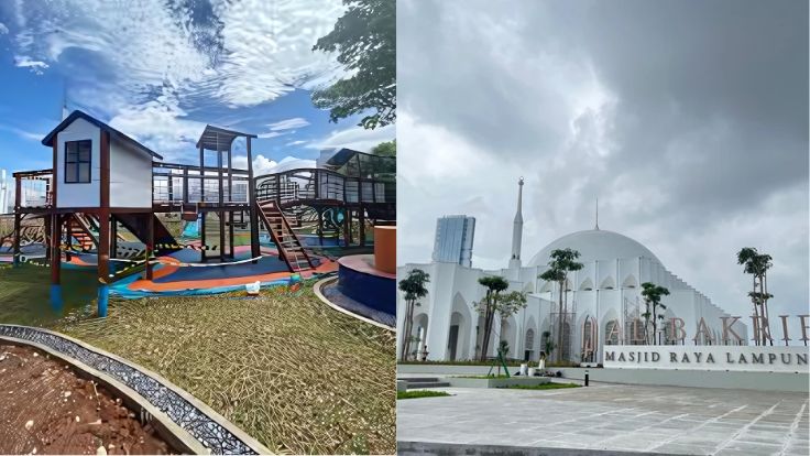 Baru Empat Hari Diresmikan, Playground Gratis Masjid Raya Al-Bakrie Mulai Alami Kerusakan 
