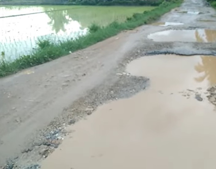 MUDIK DI PESAWARAN : Jalan Rusak, 2 Kali Pilkada Tak Kunjung Diperbaiki