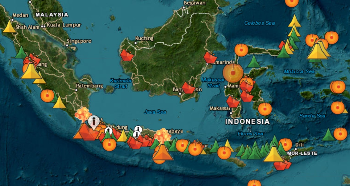 Gunung Anak Krakatau, Gunung Merapi dan Gunung Semeru Terpantau Berstatus Siaga!