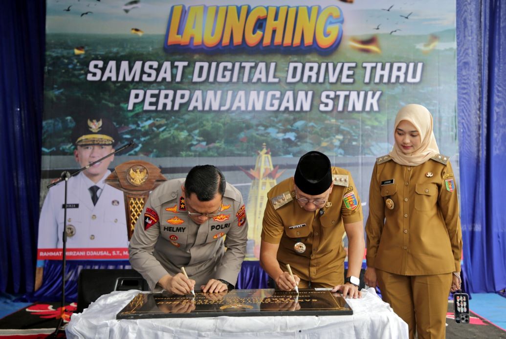 Permudah Bayar Pajak, Ini Pesan Gubernur Mirza dan Kapolda Helmy Saat Luncurkan Samsat Digital Drive Thru 