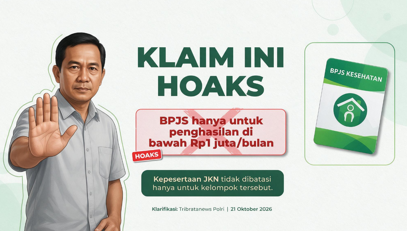 Jangan Salah Paham, Klaim BPJS Hanya Menanggung Warga Bergaji di Bawah Rp1 Juta adalah Hoaks