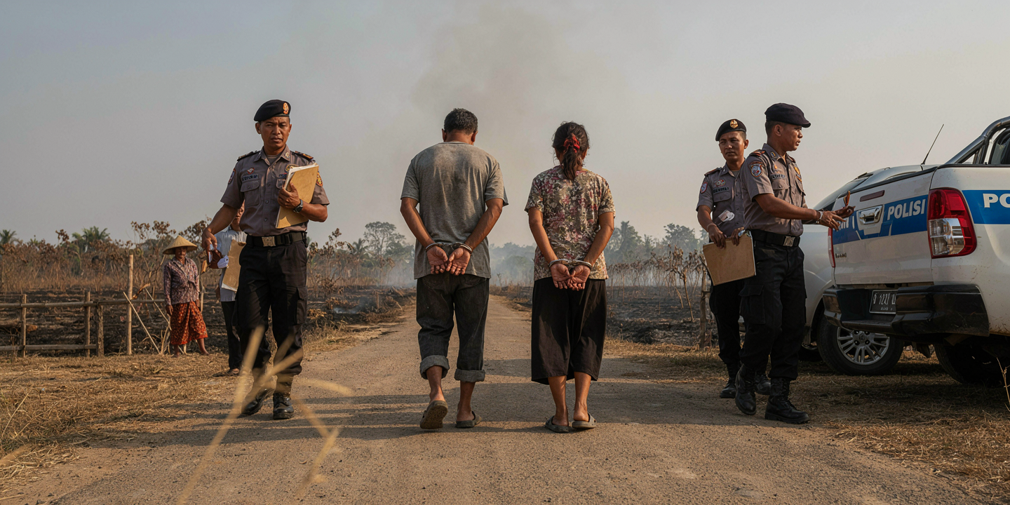 Polisi Tangkap Pasutri Diduga Bakar Lahan untuk Buka Pertanian di Samarinda