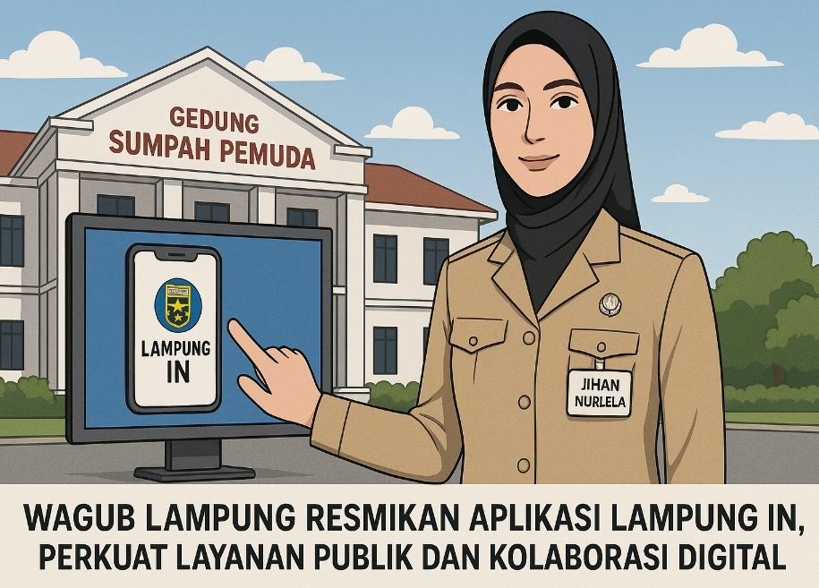 Wagub Lampung Resmikan Aplikasi Lampung In, Perkuat Layanan Publik dan Kolaborasi Digital