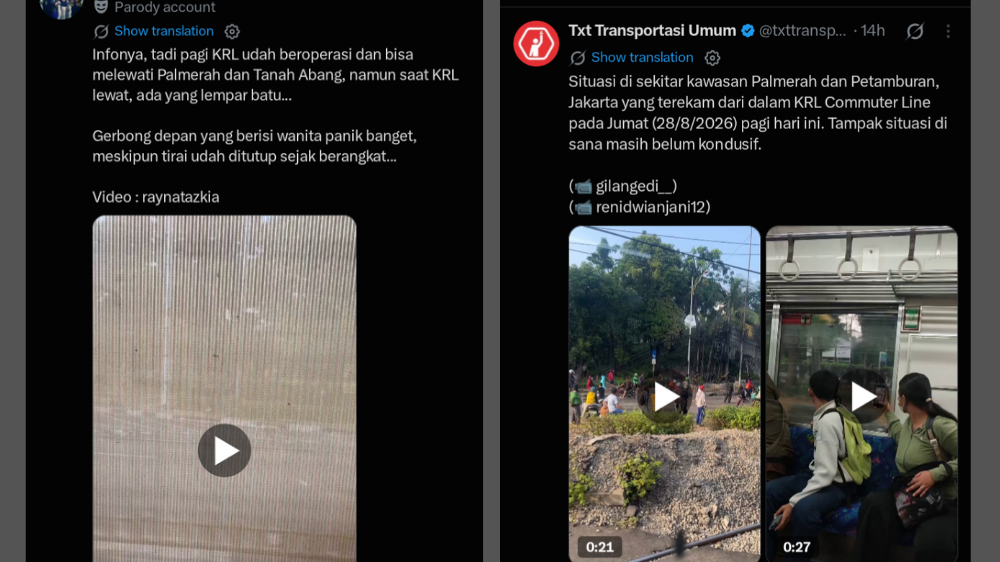 KRL Dari Palmerah Diduga Dilempar Batu, Penumpang Dibuat Kaget