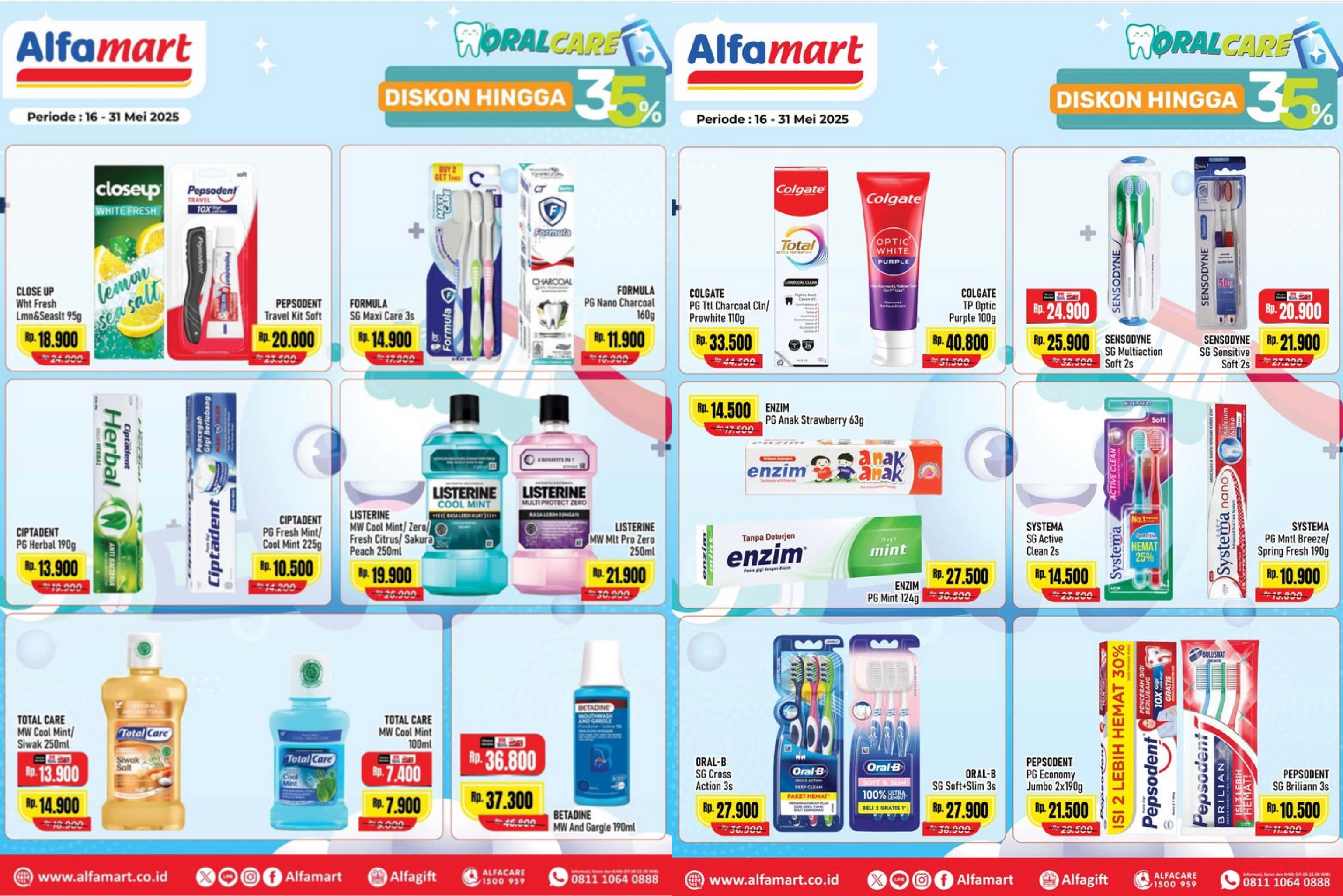 Senyum Lebih Cerah, Dompet Tetap Lega! Diskon Oral Care hingga 35% di Alfamart!