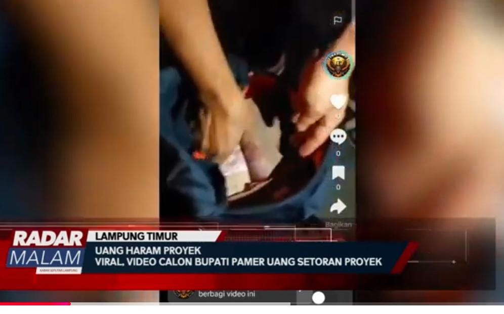 Calon Bupati di Lampung Diduga Pamer Gepokan Uang Rupiah dan Dolar Amerika Viral di Medsos