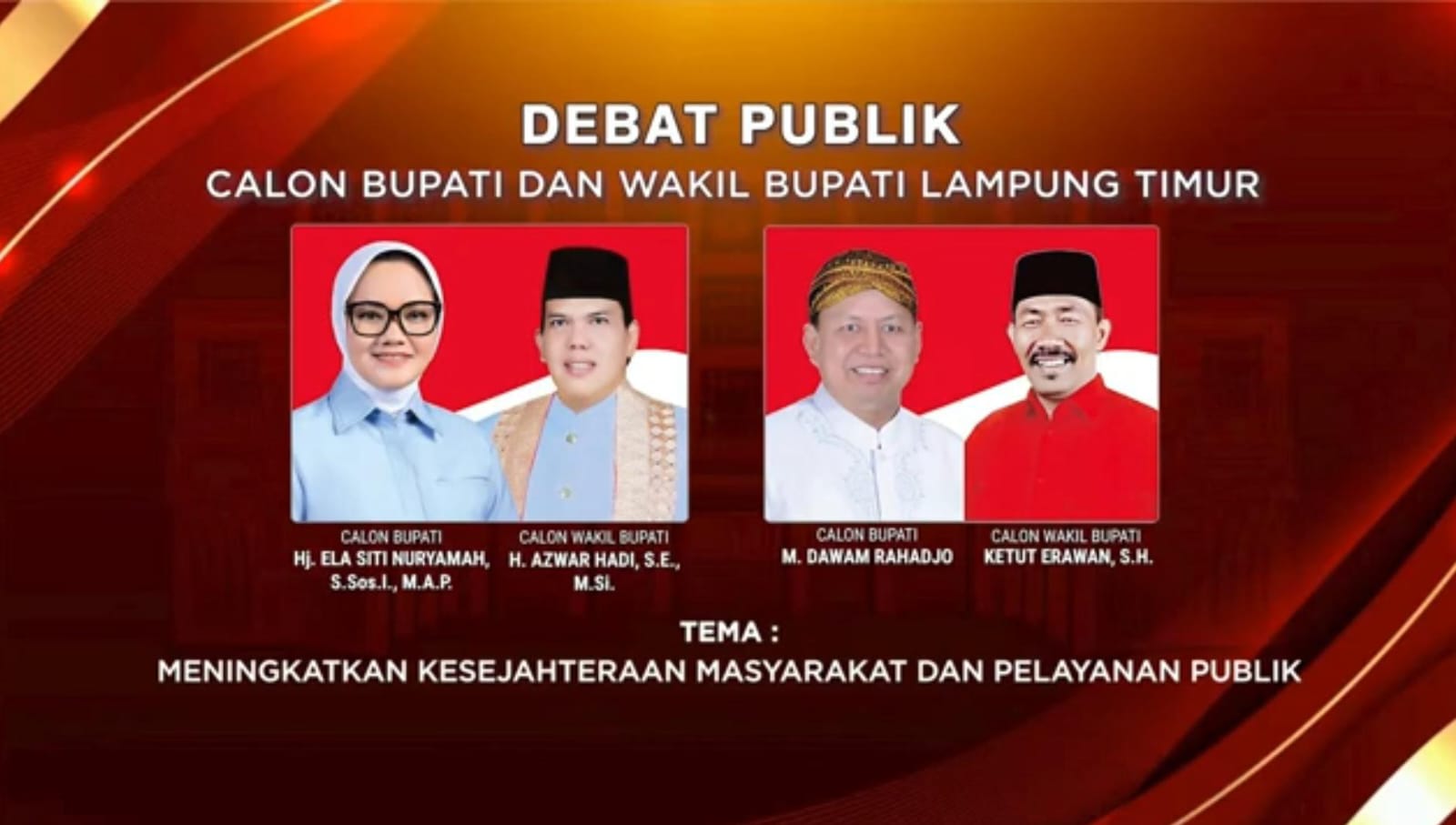 Lampung Timur Bergema, Debat Publik Perdana Calon Bupati Dan Wakil Bupati, Siapa Yang Lebih Unggul?