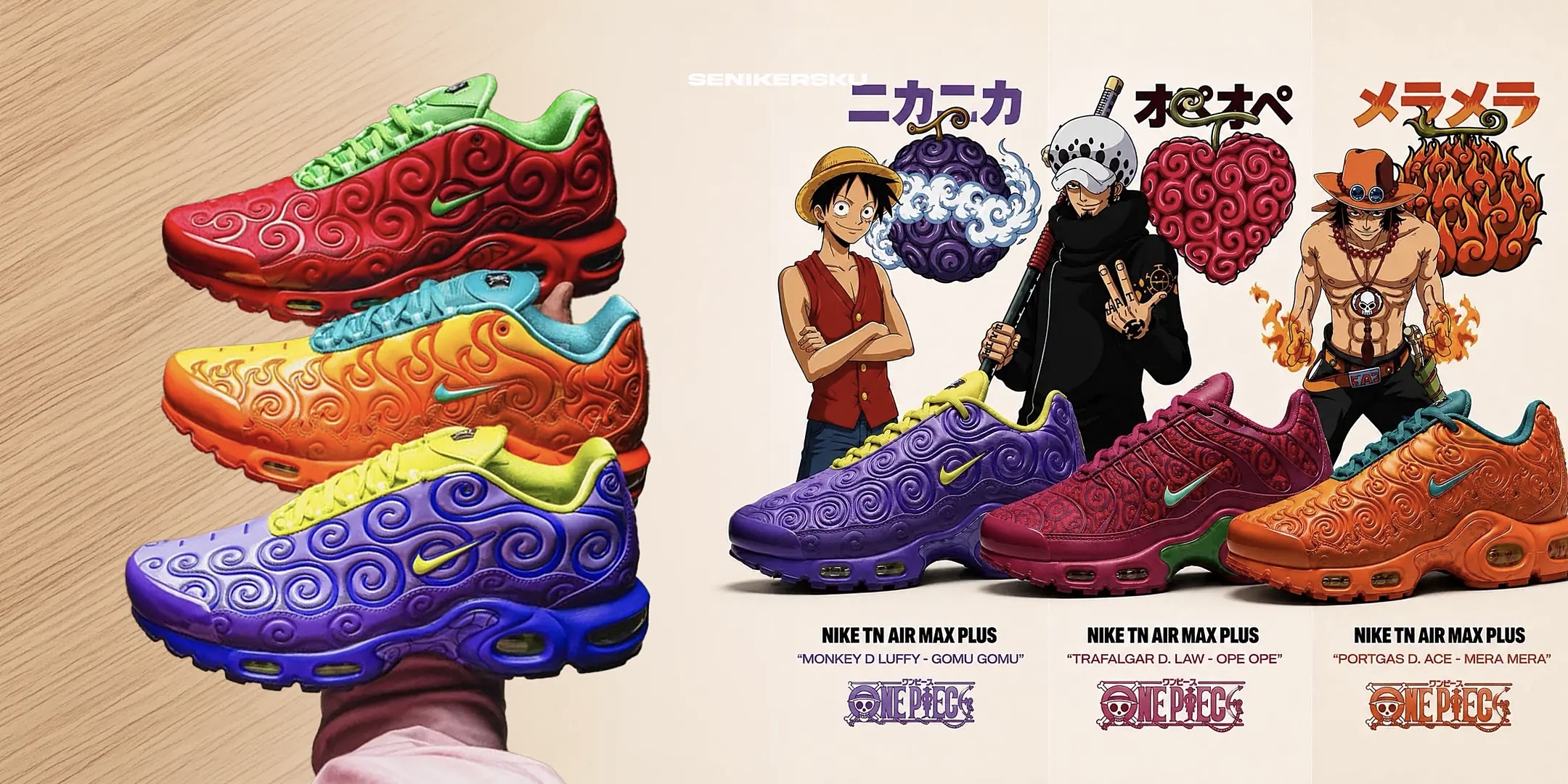 Nike Ubah Kekuatan Buah Iblis ONE PIECE Jadi Desain Sepatu Air Max Plus