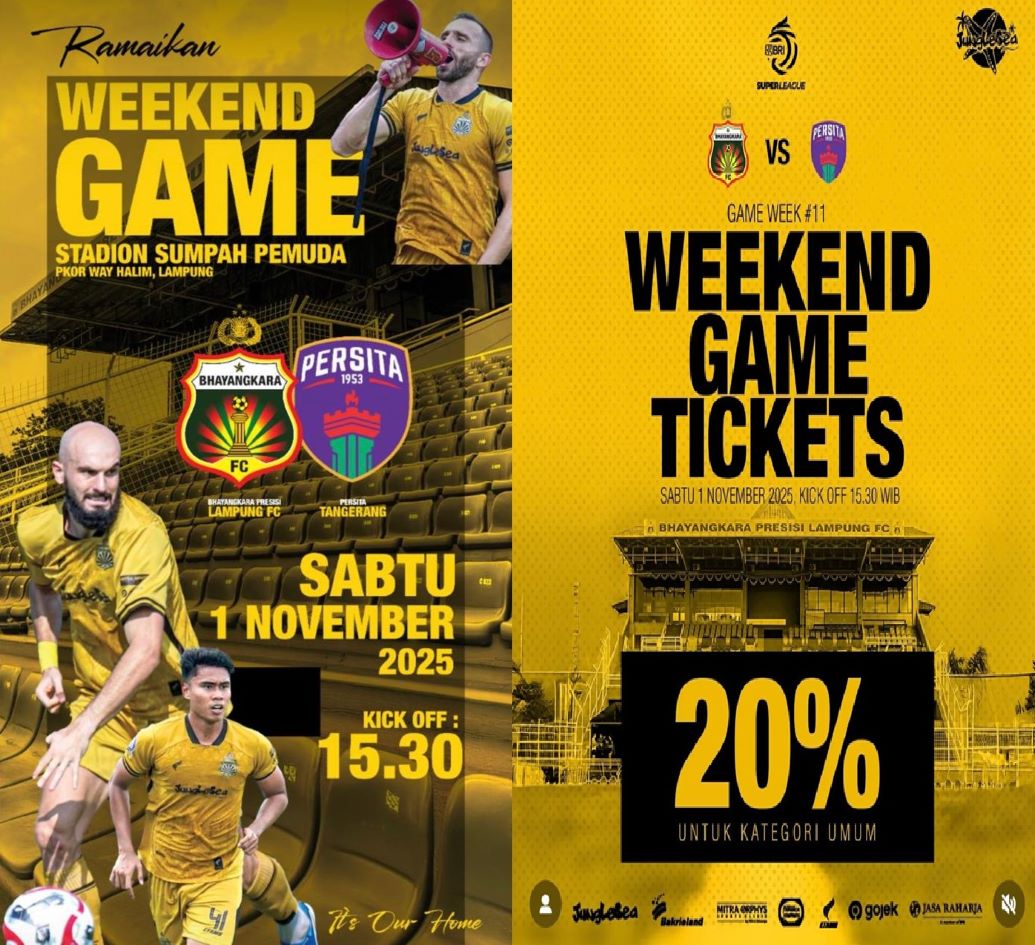 Ayo Ramaikan! Bhayangkara FC VS Persita di Laga Sabtu, Tiket Diskon Capai 20 Persen