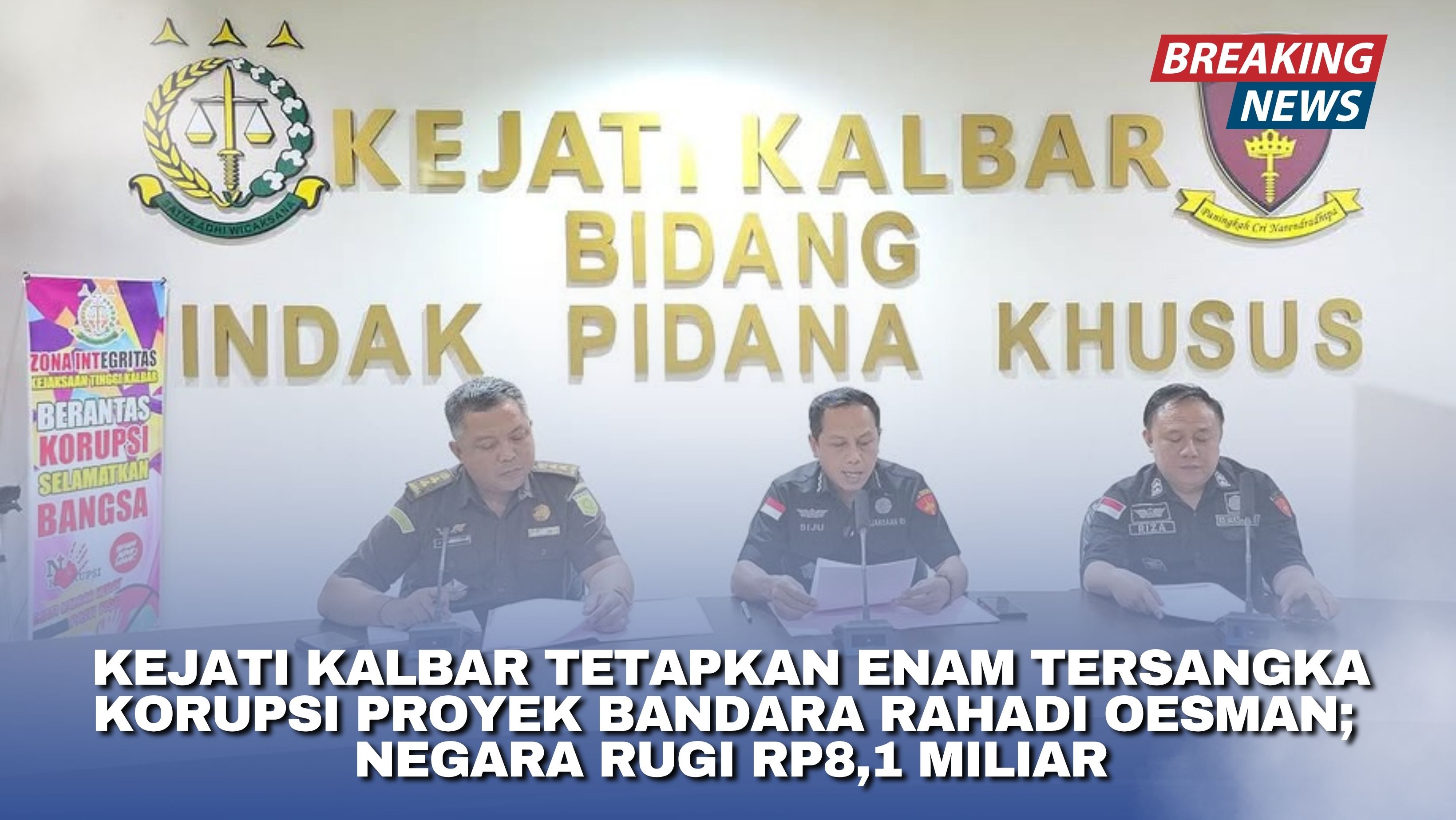 Kejati Kalbar Tetapkan Enam Tersangka Korupsi Proyek Bandara Rahadi Oesman; Negara Rugi Rp8,1 Miliar