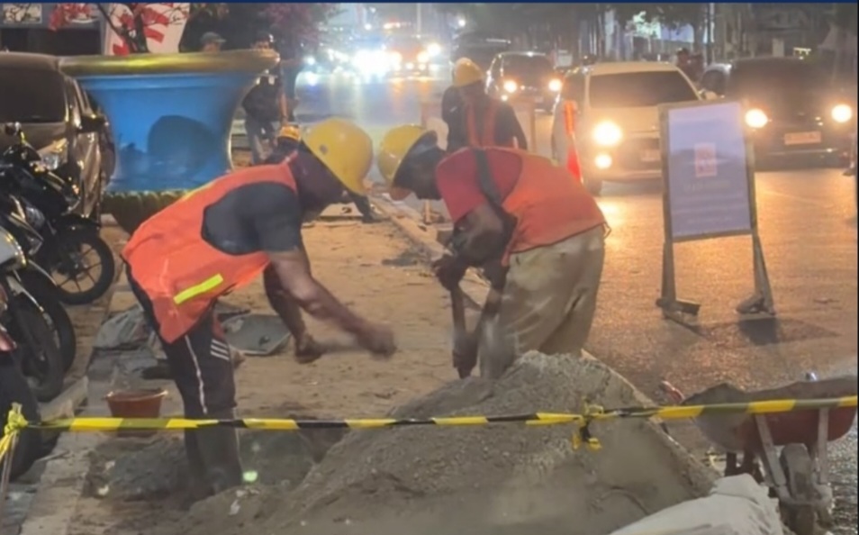 Pemkot Bandar Lampung Revitalisasi Trotoar Jl. Ahmad Yani Ramah Pejalan Kaki