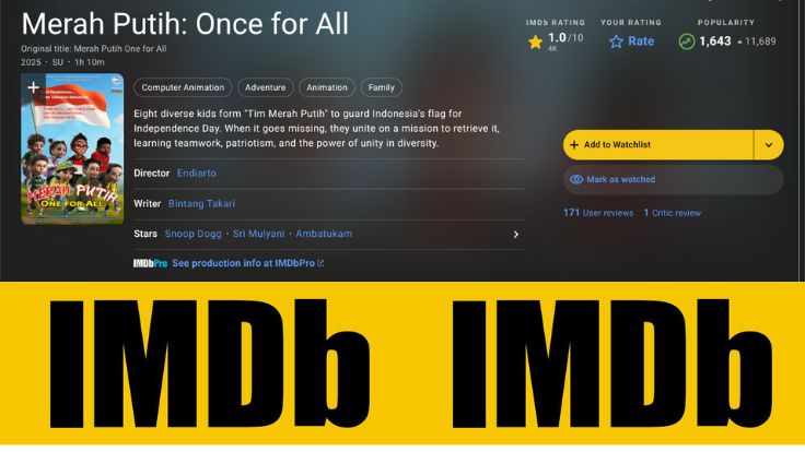 Merah Putih: One For All Jadi Film Indonesia dengan Rating IMDb Terendah, Gantikan A Business Proposal