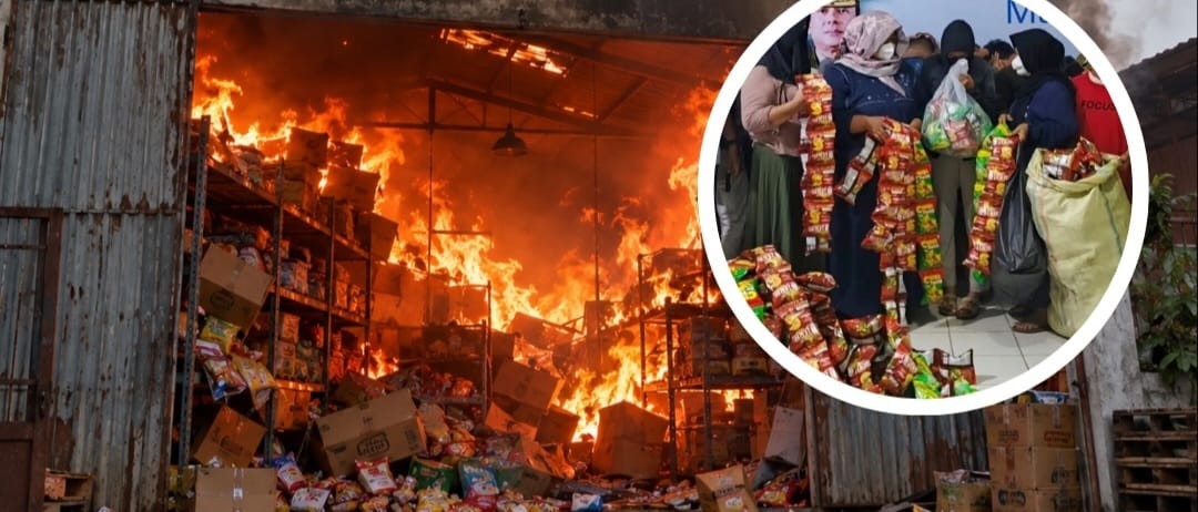 Gudang Terbakar Tewaskan Kepala Gudang, Warga Malah Menjarah