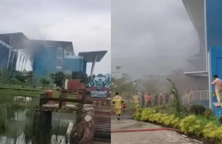 Kebakaran Mencekam Landa Gedung Fakultas Psikologi UIN Palembang, Mahasiswa Terpaksa Kuliah Daring