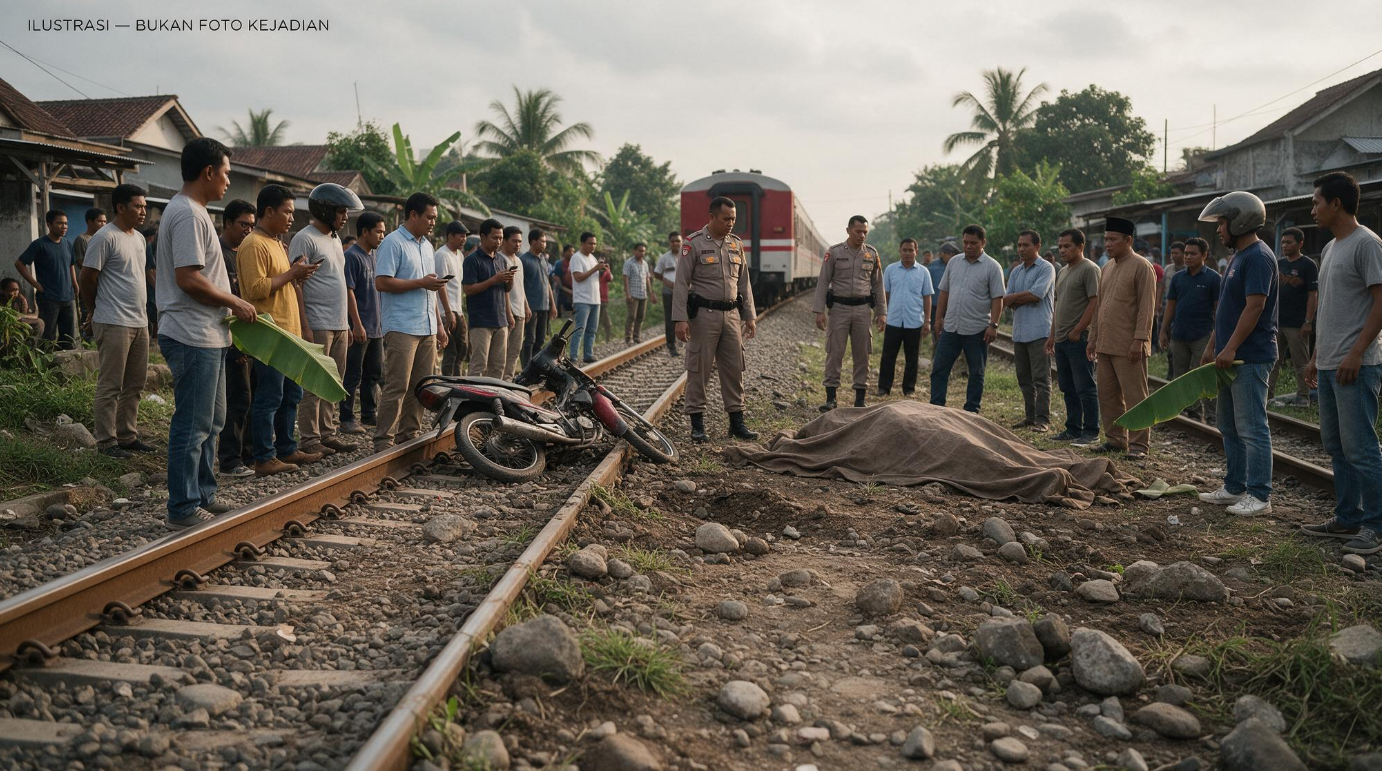 Nyawa Jadi Taruhan di Perlintasan Tanpa Palang, Sekali Lengah Kereta Tak Bisa Berhenti Mendadak