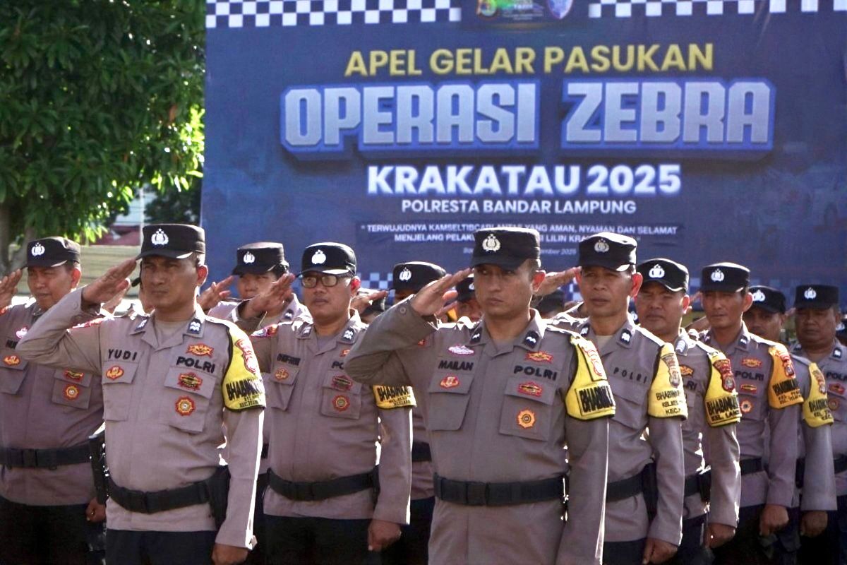 Operasi Zebra Krakatau 2025 Dimulai, Polda Lampung Kerahkan 667 Personel untuk Perkuat Disiplin Berlalu Lintas